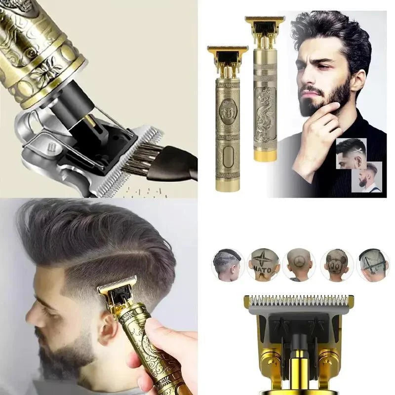 Máquina de corte de cabelo FUTURO FELIZ para designer de barba masculina elétrica aleatória profissional