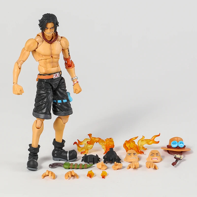 MH Variable Action Heroes One Piece Portgas D Ace Monkey D Luffy Roronoa Zoro Action Figure Model Toy Gift For Collection