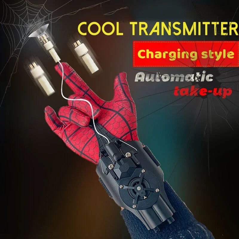 Anime spiderman figura web shooters dispositivo lançador de pulso crianças brinquedos cosplay acessórios adereços aranha-linha presente para crianças