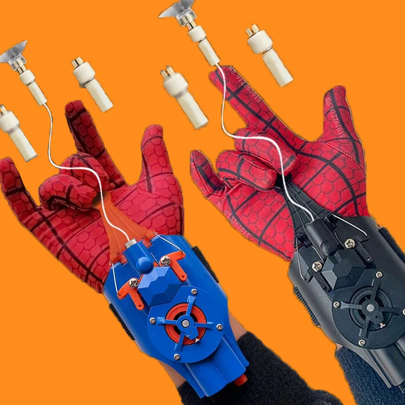 Anime spiderman figura web shooters dispositivo lançador de pulso crianças brinquedos cosplay acessórios adereços aranha-linha presente para crianças