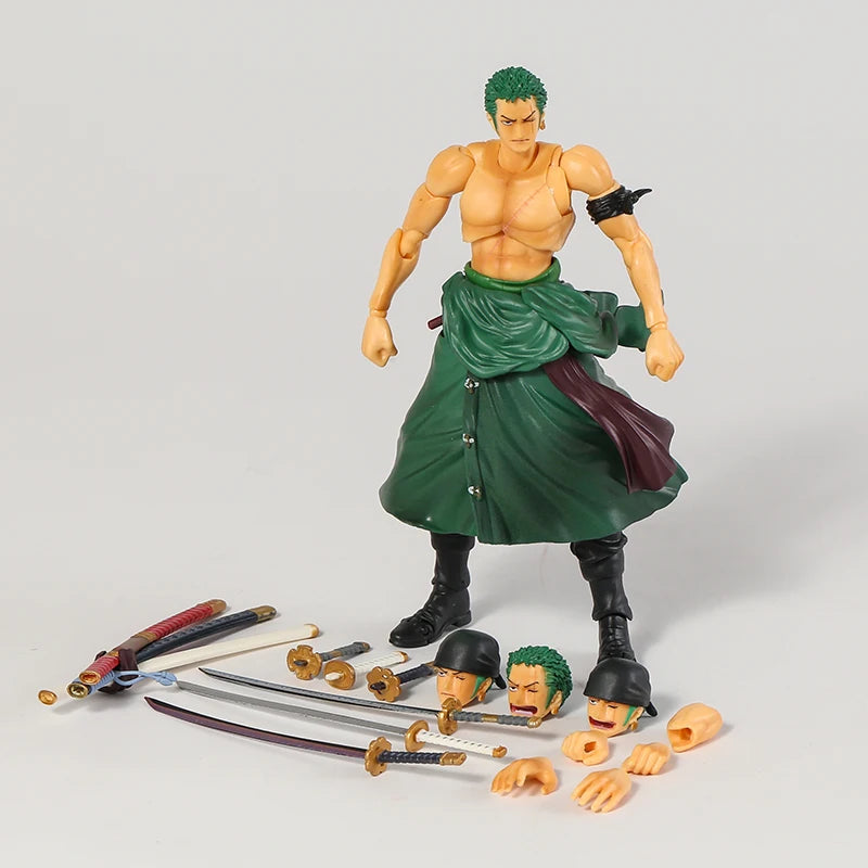 MH Variable Action Heroes One Piece Portgas D Ace Monkey D Luffy Roronoa Zoro Action Figure Model Toy Gift For Collection